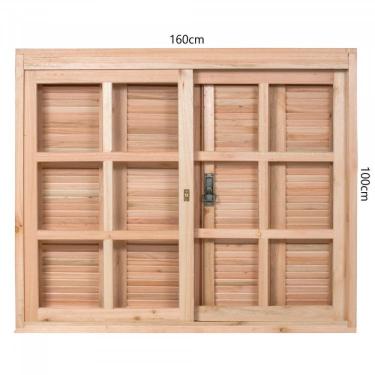 Imagem de Janela 4 Folhas com Caixilhos de Correr para Vidros Quadriculados e Venezianas de Abrir