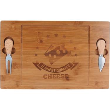 Imagem de Cheesy Jg P/ Queijo 2X40X25Cm Bambu Natural 3Pç