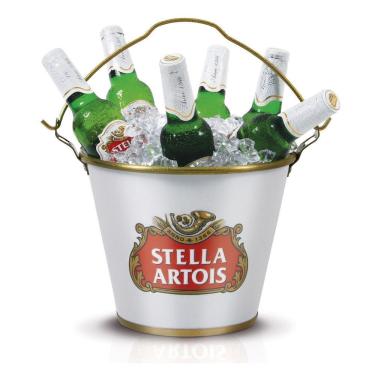 Imagem de Balde De Gelo Stella Artois Branco C-dourado