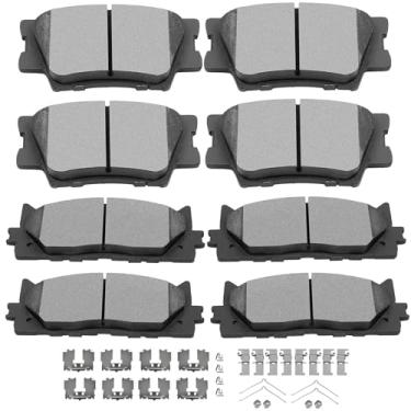 Imagem de SCITOO Conjunto de pastilhas de freio a disco traseiro de cerâmica adequado para 2013-2018 para LEXUS ES300h, 2007-2018 para LEXUS ES350, 2008-2018 para TOYOTA Avalon, 2007-2017 para TOYOTA Camry
