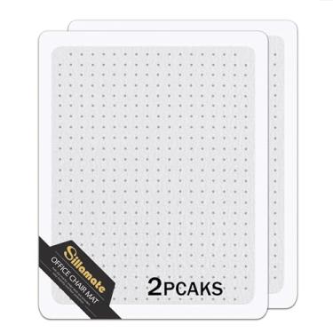 Imagem de Sillamate Tapete De Plástico Para Cadeira Escritório 36 X 48" Pisos Acarpetados, Resistente, Mesa Com Tachas Da Série Ecológica (36 - Sem Borda E Moldura)