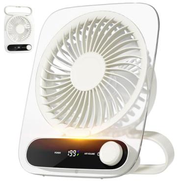 Imagem de Shintrend Ventilador De Mesa Portátil - Pessoal Pequeno Recarregável Por Usb, Operado Bateria Com Velocidades Variáveis, Ultra Silencioso, Inclinação 180°, Dobrável Para Casa, Escritório, Viagens Ao
