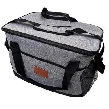 Imagem de Bolsa Térmica Cooler Portátil em Poliéster 43x28x30cm com Alças 28L
