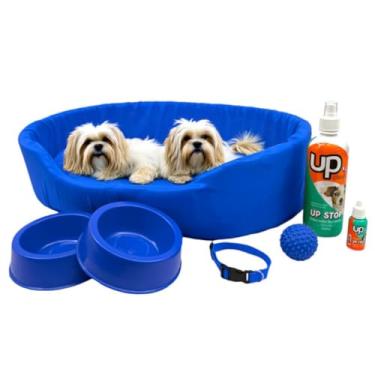 Imagem de Kit Cama Europa Pet Médio Educador Xixi Sim/Não para Cachorro (Azul)