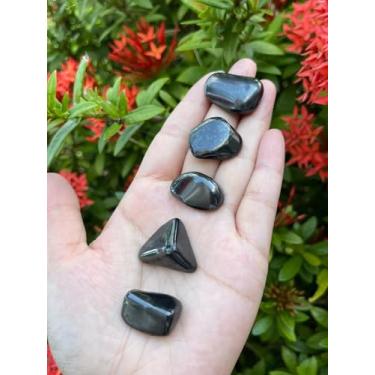 Imagem de GAF TREASURES 5 Peças De Pedras Roladas Shungita, Preciosas Naturais Polidas, Cristais Cura (Shungita)