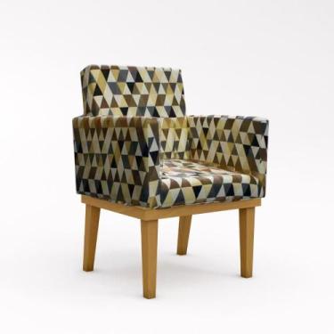 Imagem de Cadeira Poltrona Reforçada Estampada Mesa Estudos Suede - B BALAQUI DE