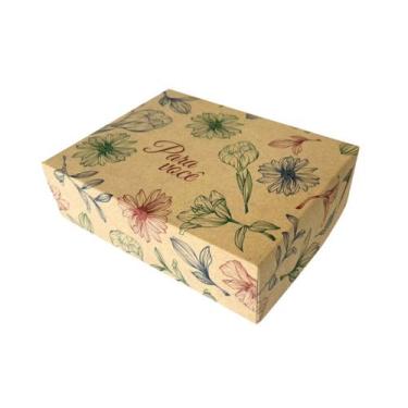 Imagem de Caixa Kraft Para Presente Romântico 18x14x5cm C/30 Un LOVE, Coração, D