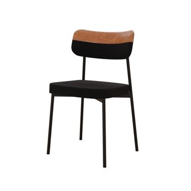 Imagem de Cadeira Mynna Fixa C/4 Pes 525 X 470 X 790 Mm C/1 Un. Preto/courino Caramelo Preto/courino Caramelo