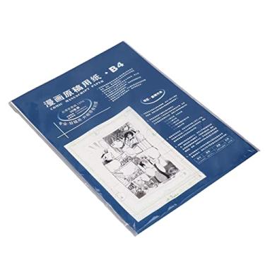 Imagem de AYNEFY 30 Papéis de mangá de Folhas, Efeito de Cópia de Papatura de Desenho Amarelado Prevenção B4 Manuscript Paper, Linhas de Desenho Suave Com Trabalho de Faca, Produção Cômica,