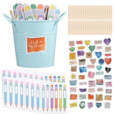 Imagem de Bastões de nome flip de lápis com caixa e adesivo, adesivos de madeira personalizados, bastões de nome para gerenciamento de sala de aula, essenciais para professores, atividades educacionais e de