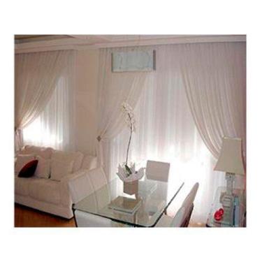 Imagem de Cortina Voil 7,00mx2,60m Forro Seda Amassada P/trilhoantigo - Chrisney