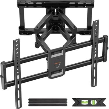 Imagem de IWORKBOARD Suporte de parede de TV com movimento total de 75 215.9 cm para suporte de TV de 40-86 polegadas, suportes articulados ajustáveis para serviço pesado, nível de extensão giratória de