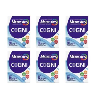 Imagem de Kit 6 Medicaps Cogni Vitaminas 60 Cápsulas.