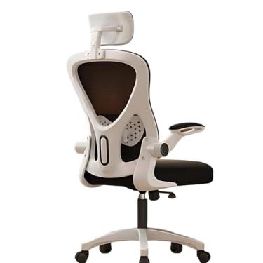 Imagem de Cadeira de Escritório Giratória, Encosto Alto Ajustável, Assento Acolchoado, 58 x 58 x 29 cm, Branca