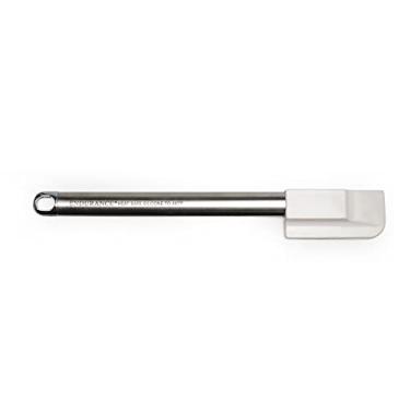 Imagem de RSVP International Espátula de silicone da coleção de utensílios de cozinha da Endurance com cabo de aço inoxidável, 24 x 3,5 cm, branca