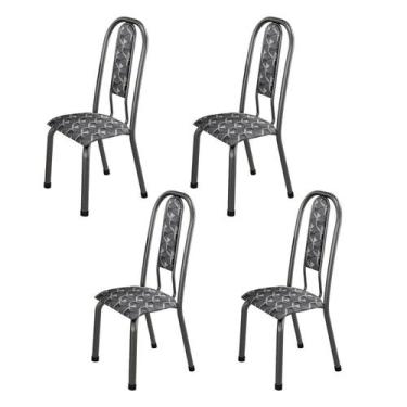 Imagem de Kit com 04 Cadeiras para de Sala de Jantar Fortaleza - Tubulares Gol