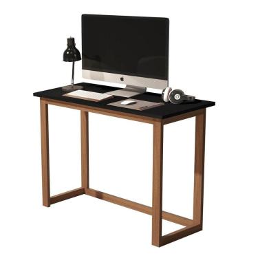 Imagem de mesa de estudo para notebook mesinha clean preto