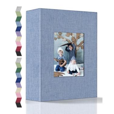 Imagem de popotop Álbum De Fotos 4X6 - 100 Álbuns Com Bolsos Verticais, Capa Linho Para Família, Casamento, Aniversário, Férias Bebê