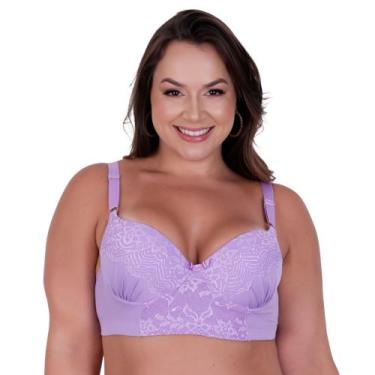 Imagem de Sutiã Plus Size Bojão Detalhe em Renda com Bojo Rendado - c8 SUTIÃ CAR