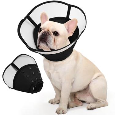 Imagem de Allroaring Cone para cães, cones macios para cães pequenos, coleira de cone ajustável para parar de lamber, coleira eletrônica profissional de recuperação de animais de estimação para cães após