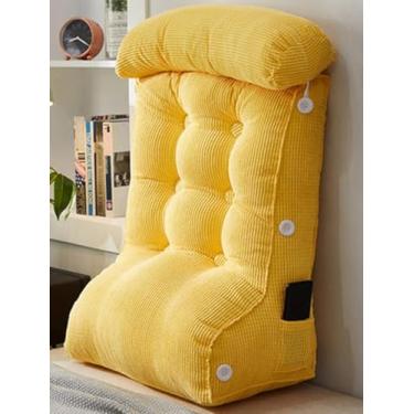 Imagem de Almofadas De Leitura Almofadas De Encosto Triangulares Ajustáveis Para Sofá-cama, Almofadas De Apoio Lombar De Cunha Almofadas De Apoio Para Adultos No Escritório Com Bols, 3, S=55x45cm