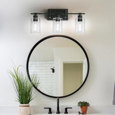 Imagem de GZZBMY E27 Luzes de parede de banheiro Iluminação moderna para banheiro com cúpula de vidro transparente Luzes espelhadas arandela de parede para barbeador cozinha quarto sala de estar (lâmpada não