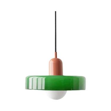 Imagem de Luminária Pendente De Vidro Nórdico Retrô E27 Led Lustre Para Sala De 