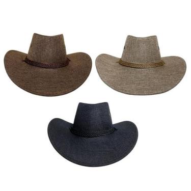 Imagem de Chapéu Vaqueiro Serjão Juta Cordão Country Boiadeiro - Extra Festas, P
