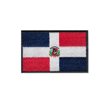 Imagem de Ruoming Ruoming 1 peça bandeira nacional 6 adesivos de ferro, 8 x 5 cm, adesivos bordados para roupas, bolsas (República Dominicana)
