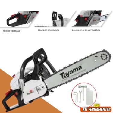 Imagem de Motoserra Toyama TCS58H-18 a Gasolina 3.2HP Sabre 18" com Menor Vibraç