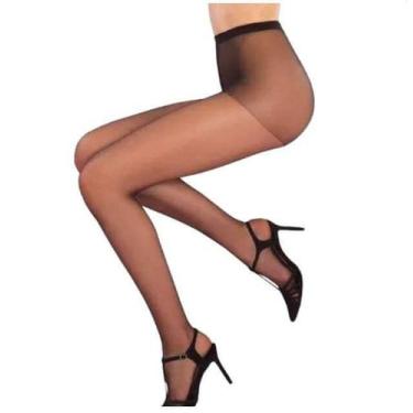 Imagem de Meia Calça Lupo Clássica Fina Fio 15 5760, Castanho, GG
