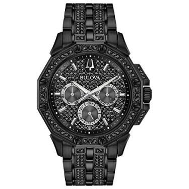 Imagem de Bulova Relógio masculino Crystal Octava, Octava de cristal, Quartzo de cristal, aço inoxidável preto
