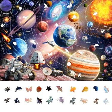 Imagem de Naturelish Quebra-Cabeça De 1000 Peças Para Explorador Espacial: Aventura De Astronauta, Quebra-Cabeça Do Sistema Solar Que Brilha No Escuro, Quebra-Cabeça Cósmico Desafiador E Colorido Para Adultos