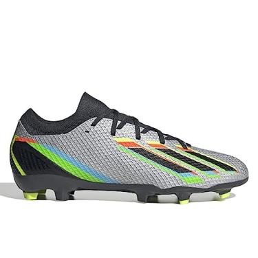 Imagem de adidas Chuteira masculina de futebol de solo firme X Speedportal.3 preta, Prata met lica/preto/amarelo solar, 42 BR