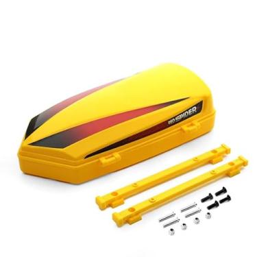 Imagem de RC Plastic Roof Trunk Luggage Rack Box, Car Shell Body Upgrade for 1/10 or 1/12 Proportion Traxxas TRX4 TRX6 Axial SCX10 90046 G63 VP VS4 RC Crawler (Yellow)
