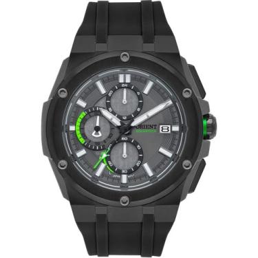 Imagem de RELOGIO ORIENT SOLAR CRONOGRAFO CINZA SILICONE PRETO MTSPC015 G1PX
