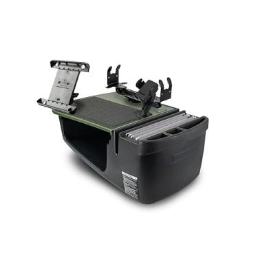Imagem de AutoExec Mesa de carro AE-GMEF-PM-TAB-PS-AG Efficiency GripMaster para sua estação de trabalho de veículo e escritório móvel, verde exército com suporte para telefone, suporte para tablet e suporte de