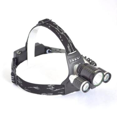 Imagem de Lanterna Farol De Cabeça Led T6 2 Leds R5 Triplo 2 Baterias