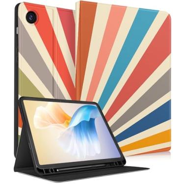 Imagem de LISEVO Capa para Samsung Galaxy Tab A9 Plus de 11 polegadas (SM-X210/X216/X218), capa fólio feminina e masculina com suporte para lápis, design automático semanal/sono para tablet Samsung A9+ Plus,