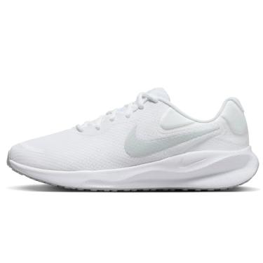 Imagem de Nike Tênis infantil unissex com cadarço Revolution 7 GS, Branco, 36 BR