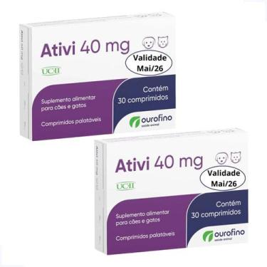 Imagem de Kit 2 Ativi 40mg 30 Comprimidos - Ourofino Pet