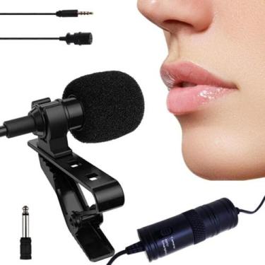 Imagem de Microfone Condensador com Clipe e Bolsa para Gravações, Aulas e Evento