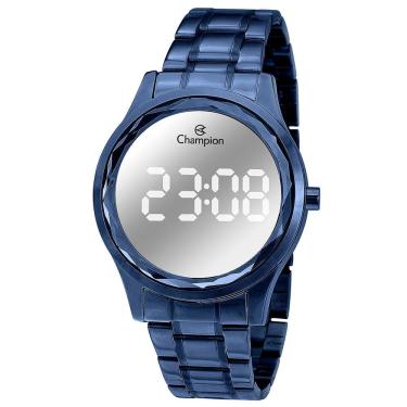 Imagem de Relógio CHAMPION feminino digital espelhado azul CH48019N
