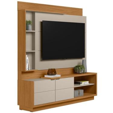 Imagem de Estante Painel Para TV 60 Pol 180cm Paradise L05 Nature Off White - Ly