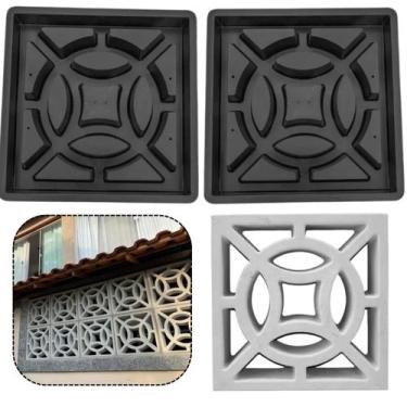 Imagem de Kit c 2 Molde Elemento Vazado 39x39x7 Cobogó Combosé Tijolo Aberto 4 P