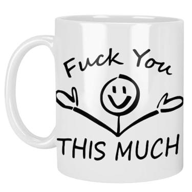 Imagem de Toasted Tales Funny Stickfigure Hug 325 ml xícara de café presente para amigo, colega de trabalho, namorado ou namorada, pode ser lavado na lava-louças