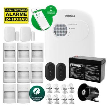 Imagem de Kit Alarme ANM 24 NET Sem Fio Intelbras 10 Sensores PET Friendly via A