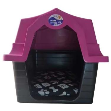 Imagem de Casa Cachorro Grande N5 Casa Pet Com ProteçãO Raios Uv(Rosa Com Colchonete)