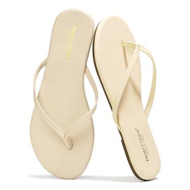 Imagem de Project Cloud Chinelo feminino – Sapatilhas de espuma viscoelástica de verão para mulheres 2025 – Sandálias femininas leves de couro vegano para verão e praia essenciais, Osso, 38