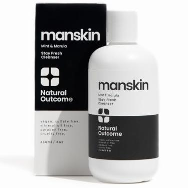 Imagem de natural outcome Gel de limpeza facial masculino com óleo de hortelã e marula - sabonete facial diário para homens - sem sulfatos, 227 g